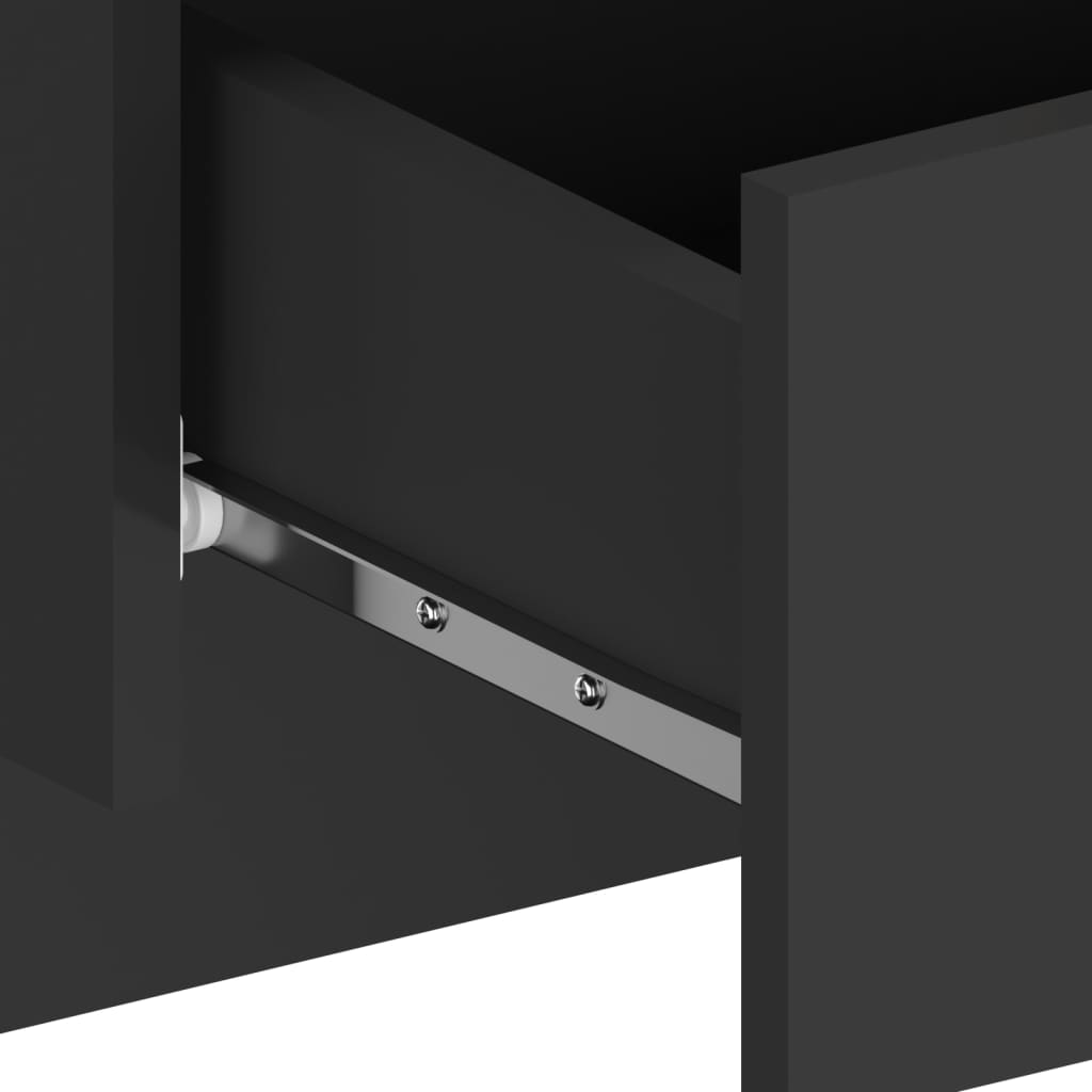 Wand-Nachttische 2 Stk. Schwarz Holzwerkstoff