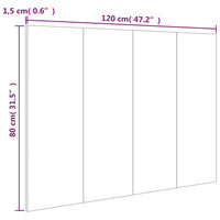 Thumbnail for Kopfteil Betongrau 120x1,5x80 cm Holzwerkstoff