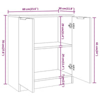 Thumbnail for Sideboard Hochglanz-Weiß 60x30x70 cm Holzwerkstoff