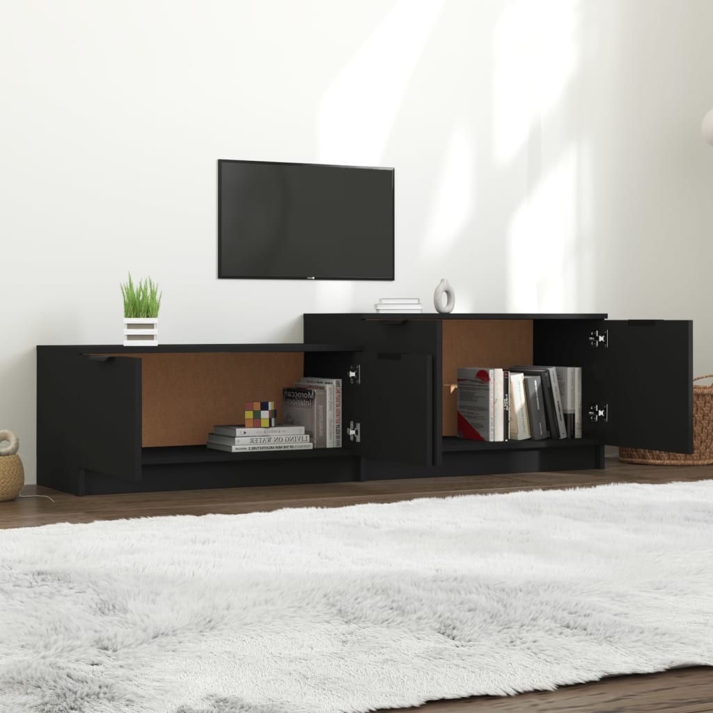 TV-Schrank Schwarz 158,5x36x45 cm Holzwerkstoff