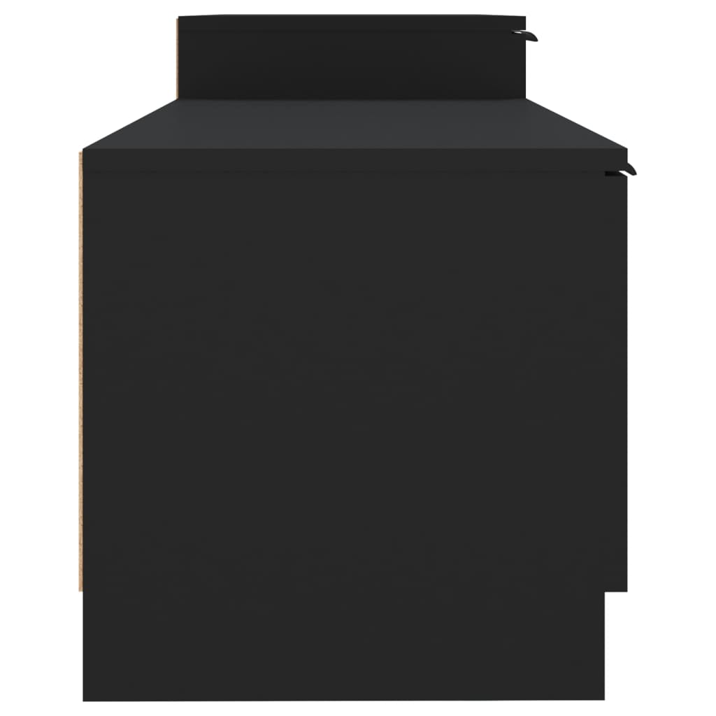 TV-Schrank Schwarz 158,5x36x45 cm Holzwerkstoff