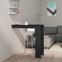 Thumbnail for Wand-Bartisch Schwarz 102x45x103,5 cm Holzwerkstoff
