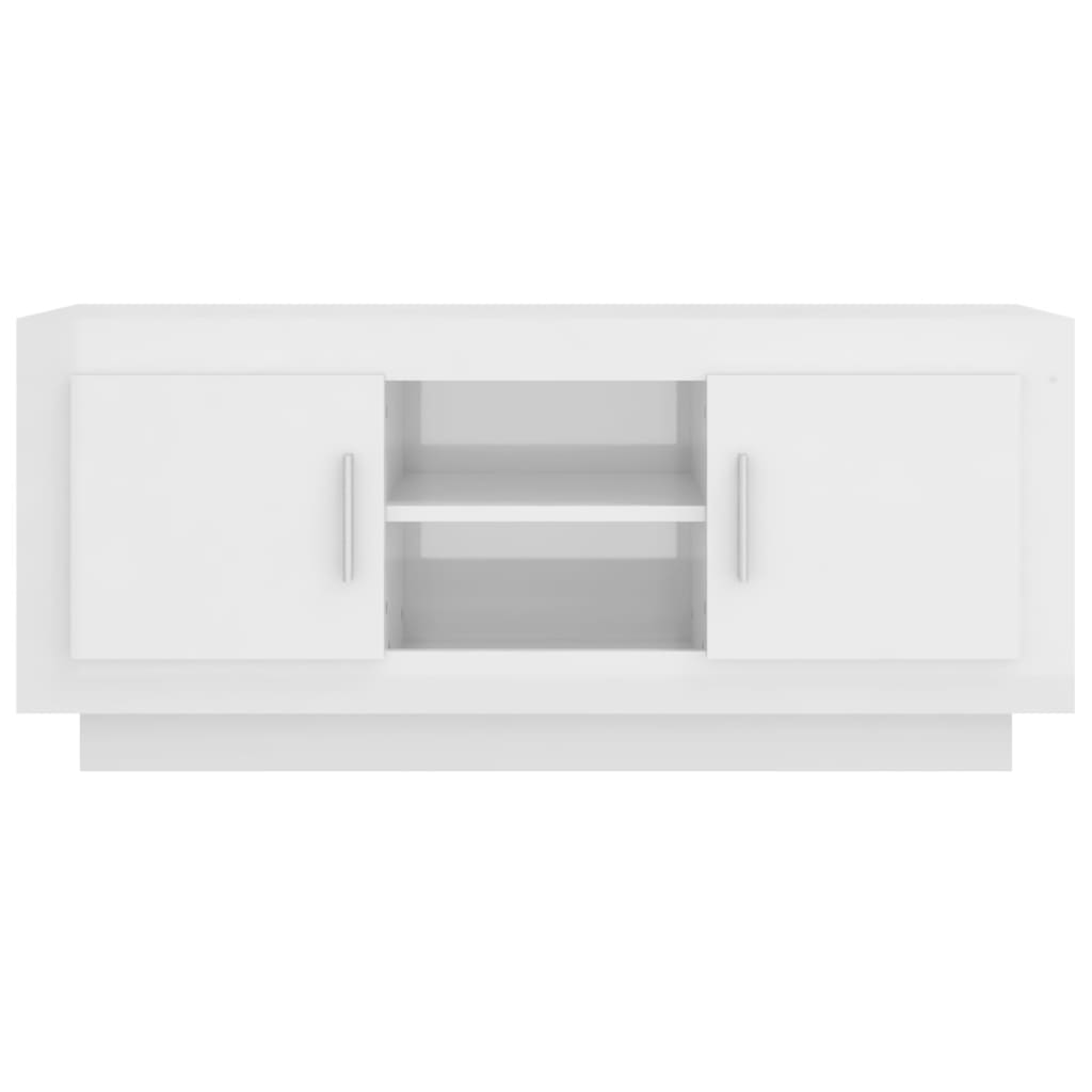 TV-Schrank Hochglanz-Weiß 102x35x45 cm Holzwerkstoff