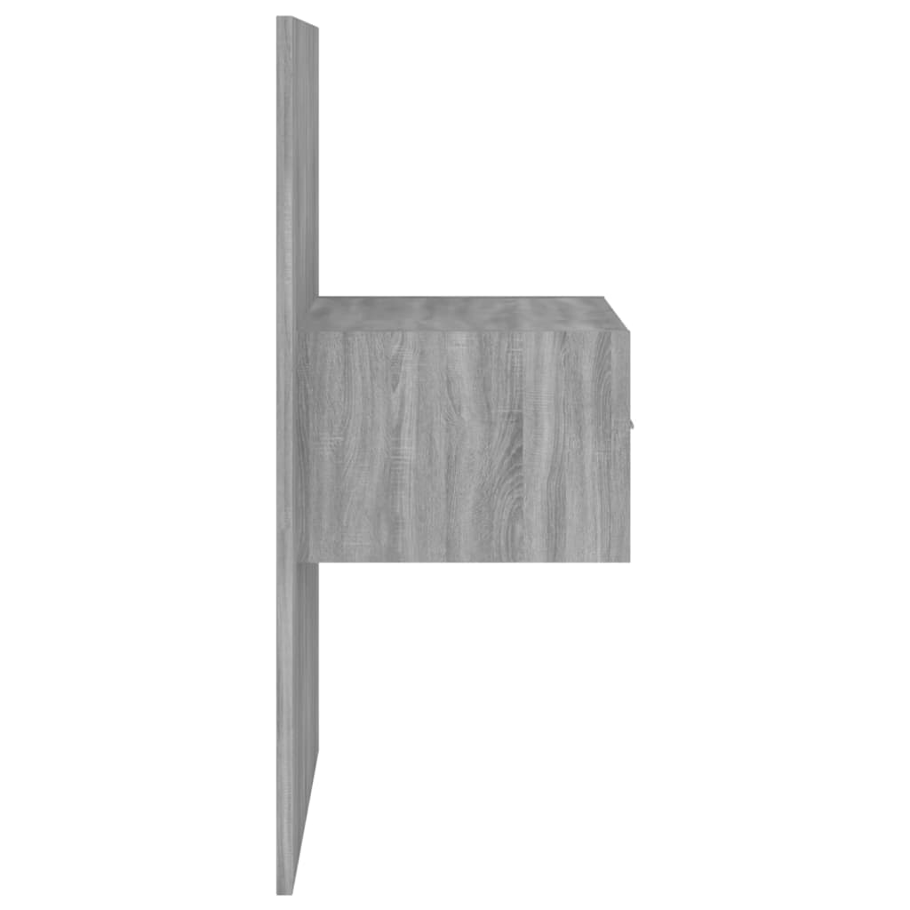 Wand-Nachttisch Grau Sonoma Holzwerkstoff