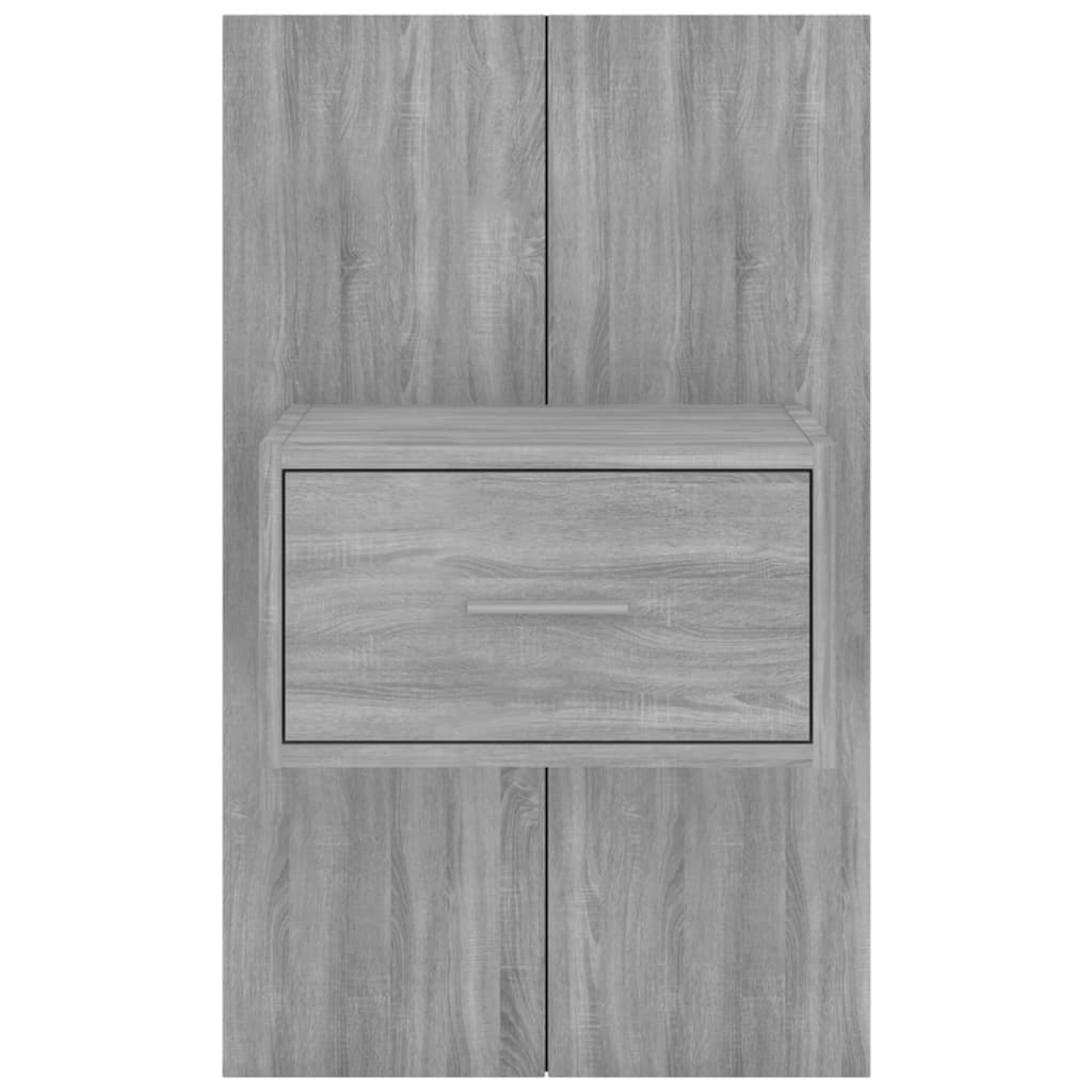 Wand-Nachttische 2 Stk. Grau Sonoma Holzwerkstoff