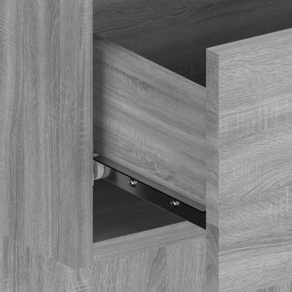 Wand-Nachttische 2 Stk. Grau Sonoma Holzwerkstoff