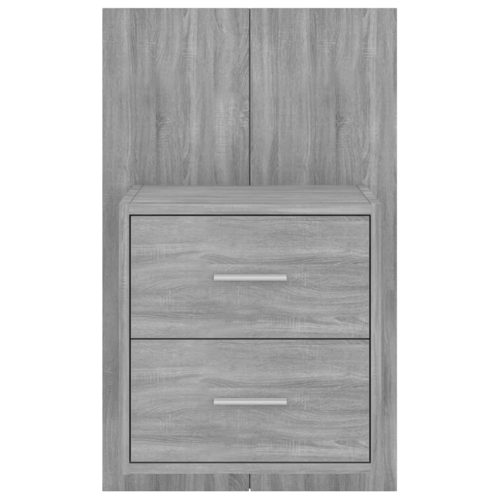 Wand-Nachttische 2 Stk. Grau Sonoma Holzwerkstoff