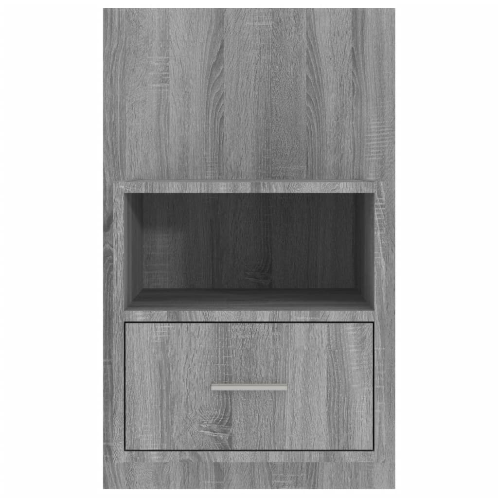 Wand-Nachttische 2 Stk. Grau Sonoma Holzwerkstoff