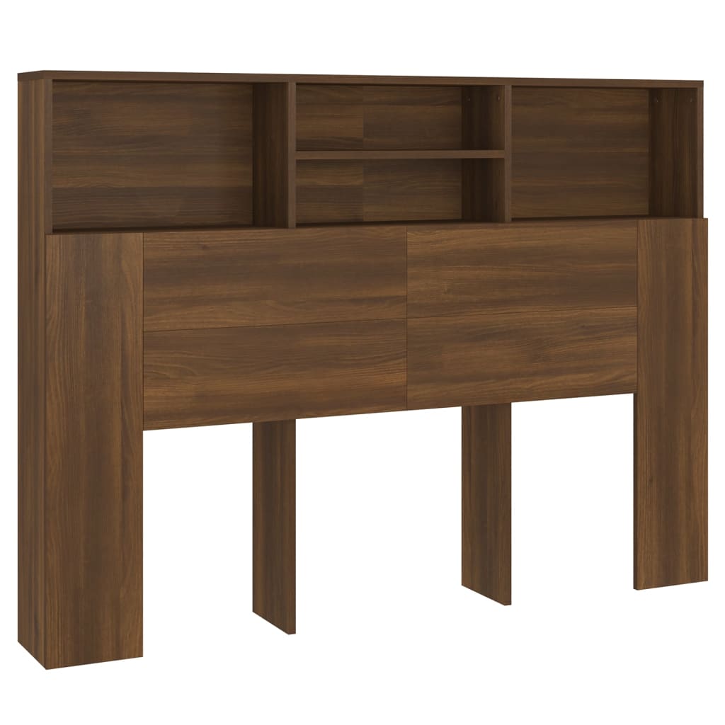 Kopfteil mit Stauraum Braun Eichen-Optik 140x19x103,5 cm