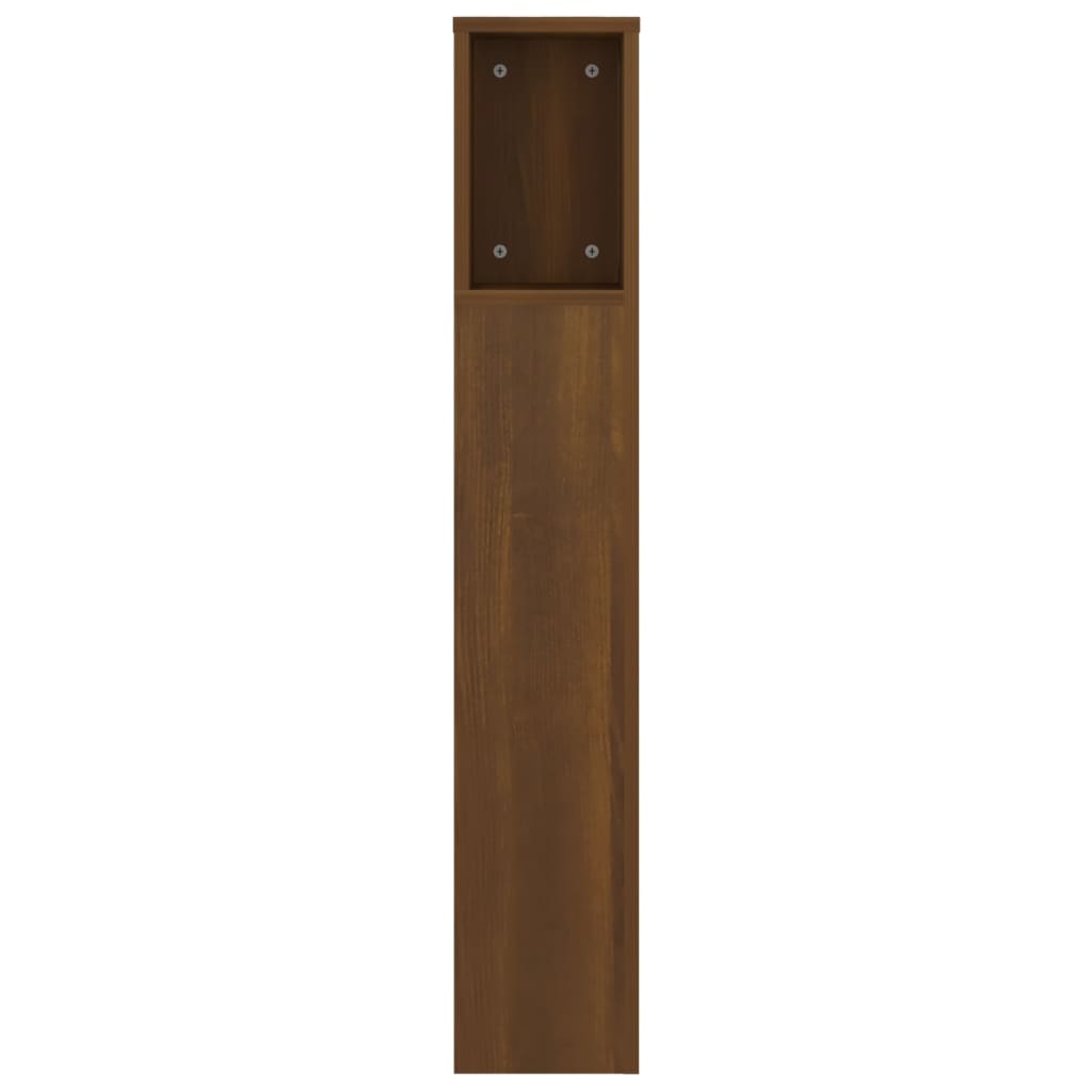 Kopfteil mit Ablagen Braun Eichen-Optik 140x18,5x104,5 cm