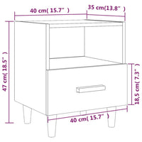 Thumbnail for Nachttisch Schwarz 40x35x47 cm