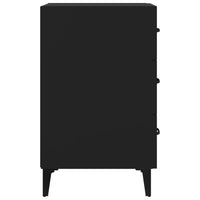 Thumbnail for Nachttisch Schwarz 40x40x66 cm Holzwerkstoff