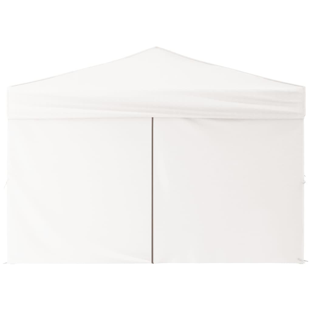 Partyzelt Faltbar mit Seitenwänden Weiß 3x3 m