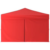 Thumbnail for Partyzelt Faltbar mit Seitenwänden Rot 3x3 m