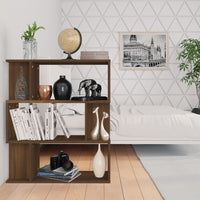 Thumbnail for Bücherregal/Raumteiler Braun Eiche 80x24x96 cm Holzwerkstoff