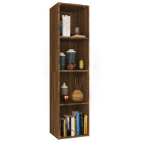 Thumbnail for Bücherschrank/TV-Schrank Braun Eichen-Optik 36x30x143 cm