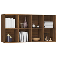 Thumbnail for Bücherregal/Sideboard Braun Eiche 66×30×130 cm Holzwerkstoff