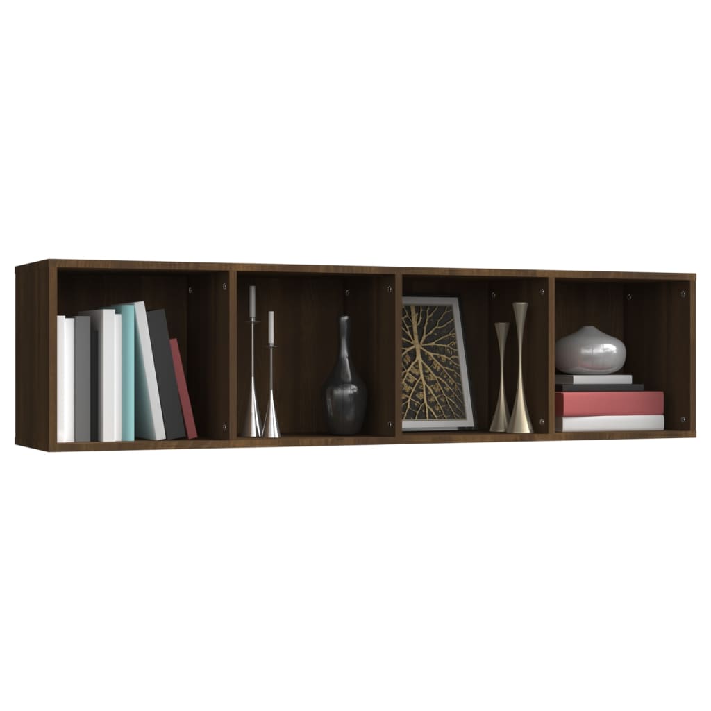 Bücherregal/TV-Schrank Braun Eiche 143x30x36 cm Holzwerkstoff