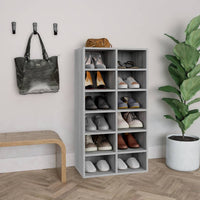 Thumbnail for Schuhregal Grau Sonoma 54x34x100,5 cm Holzwerkstoff