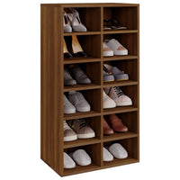 Thumbnail for Schuhregal Braun Eichen-Optik 54x34x100,5 cm Holzwerkstoff