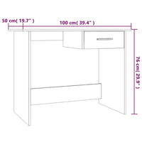 Thumbnail for Schreibtisch Braun Eichen-Optik 100x50x76 cm Holzwerkstoff