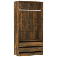 Thumbnail for Kleiderschrank Räuchereiche 100x50x200 cm Holzwerkstoff