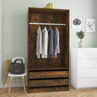 Thumbnail for Kleiderschrank Räuchereiche 100x50x200 cm Holzwerkstoff