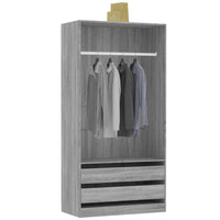 Thumbnail for Kleiderschrank Grau Sonoma 100x50x200 cm Holzwerkstoff