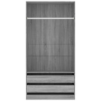 Thumbnail for Kleiderschrank Grau Sonoma 100x50x200 cm Holzwerkstoff