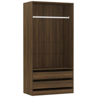 Thumbnail for Kleiderschrank Braun Eiche-Optik 100x50x200 cm Holzwerkstoff