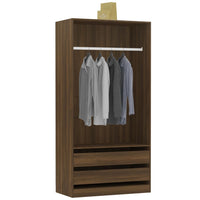 Thumbnail for Kleiderschrank Braun Eiche-Optik 100x50x200 cm Holzwerkstoff