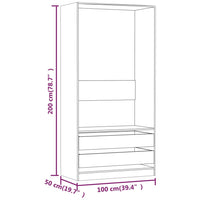Thumbnail for Kleiderschrank Braun Eiche-Optik 100x50x200 cm Holzwerkstoff