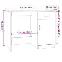 Thumbnail for Schreibtisch Räuchereiche 100x50x76 cm Holzwerkstoff