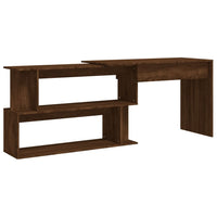 Thumbnail for Eckschreibtisch Braun Eichen-Optik 200x50x76 cm Holzwerkstoff