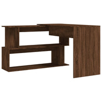Thumbnail for Eckschreibtisch Braun Eichen-Optik 200x50x76 cm Holzwerkstoff
