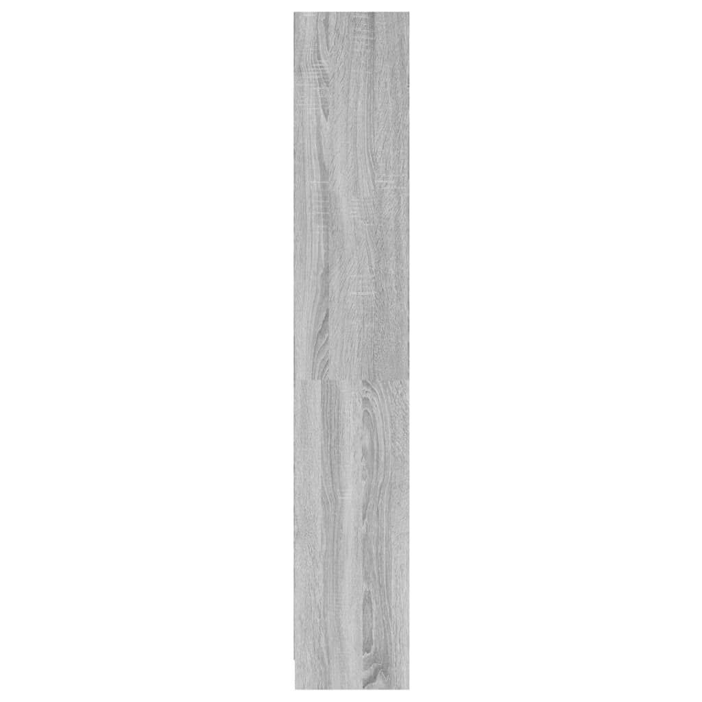 Bücherregal 4 Fächer Grau Sonoma 60x24x142 cm Holzwerkstoff