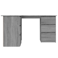 Thumbnail for Eckschreibtisch Grau Sonoma 145x100x76 cm Holzwerkstoff