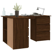 Thumbnail for Eckschreibtisch Braun Eichen-Optik 145x100x76 cm Holzwerkstoff