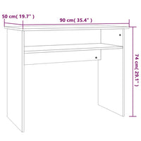Thumbnail for Schreibtisch Räuchereiche 90x50x74 cm Holzwerkstoff