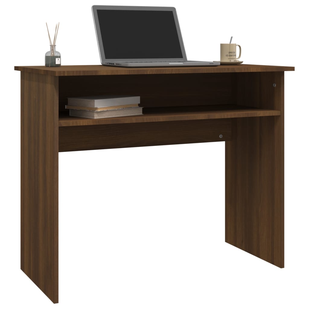 Schreibtisch Braun Eichen-Optik 90x50x74 cm Holzwerkstoff