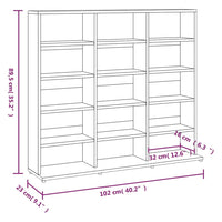 Thumbnail for CD-Regal Grau Sonoma 102x23x89,5 cm Holzwerkstoff