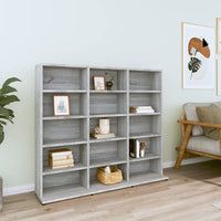Thumbnail for CD-Regal Grau Sonoma 102x23x89,5 cm Holzwerkstoff