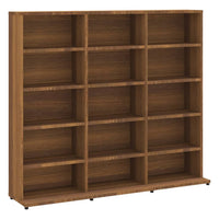 Thumbnail for CD-Regal Braun Eichen-Optik 102x23x89,5 cm Holzwerkstoff