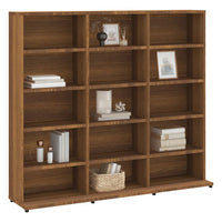 Thumbnail for CD-Regal Braun Eichen-Optik 102x23x89,5 cm Holzwerkstoff