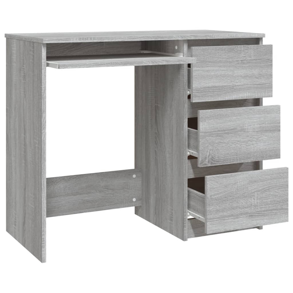 Schreibtisch Grau Sonoma 90x45x76 cm Holzwerkstoff