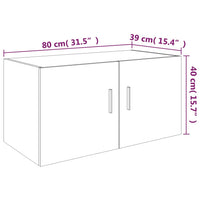 Thumbnail for Wandschrank Räuchereiche 80x39x40 cm Holzwerkstoff