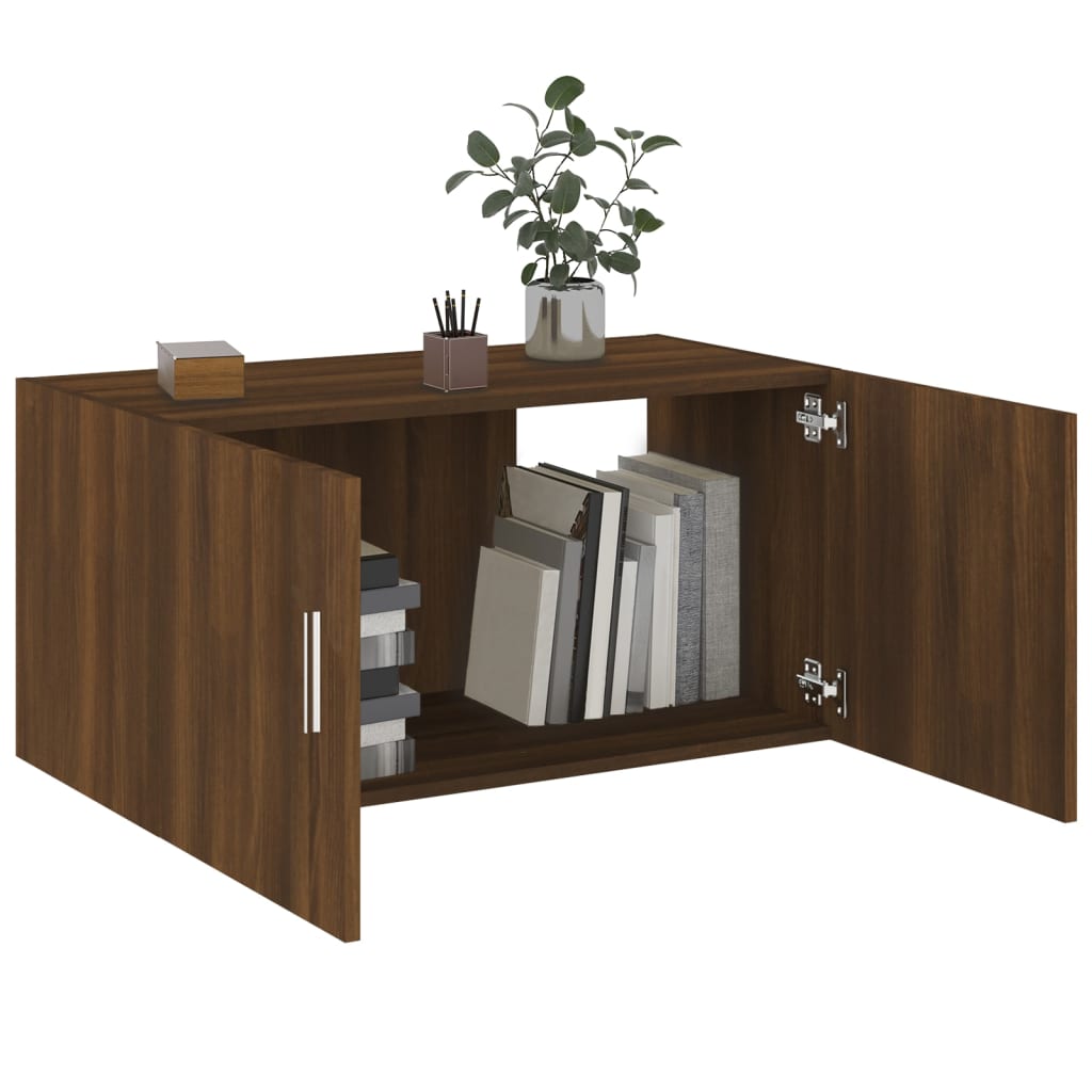 Wandschrank Braun Eichen-Optik 80x39x40 cm Holzwerkstoff