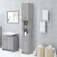 Thumbnail for Badezimmerschrank Grau Sonoma 30x30x183,5 cm Holzwerkstoff