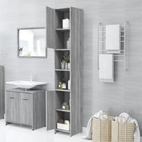 Thumbnail for Badezimmerschrank Grau Sonoma 30x30x183,5 cm Holzwerkstoff