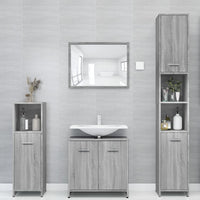 Thumbnail for Badezimmerschrank Grau Sonoma 30x30x183,5 cm Holzwerkstoff